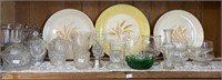 Wheat Plates, Pressed Glass Covered Dishes,