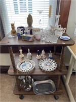 Shelf And Contents, Souvenir Plates, Bells,