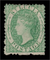 St Lucia Stamp #6 Mint HR rough perfs CV $225