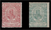 Italy Stamps #117-118 Mint HR #118 crease CV $225