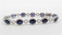 AIGL $13,312 13.15Cts Sapphire Diamond Bracelet