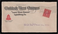 US Stamps 1917 Coil on Advertising Cover, either #