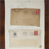 US Stamps Postal History 3 Pnuematic Tube Covers