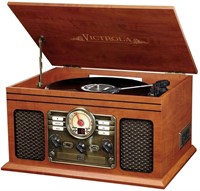 Victrola Bluetooth Turntable Entertainment Center