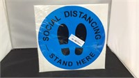 Social distancing stickers