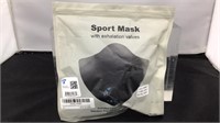 Sports masks with valves