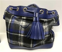Coco Carmen leather & plaid purse