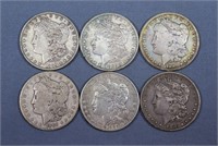 (6) S-Mint Morgan Silver Dollars