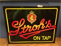Stroh's On Tap Lighted Beer Sign