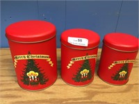 Lot of Vintage Stackable Christmas Tins