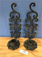 Cast Iron Set of Candle Holders