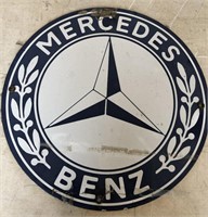 Mercedes Benz porcelain sign