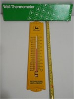 Vintage John Deere Metal Thermometer/With Box