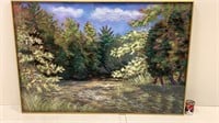Outdoor river woods framed print