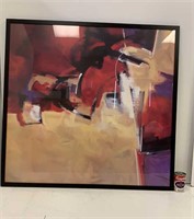 Extra Large Abstract Picture in Metal Frame