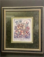 13 in x 14 in framed fruit picture