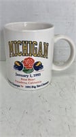 Michigan Rosebowl Coffee Mug 1993