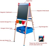 Kid's Art Easel Double-sided Magnetic Board