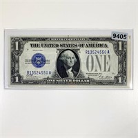 1928-A Blue Seal $1 Bill CLOSELY UNCIRCULATED
