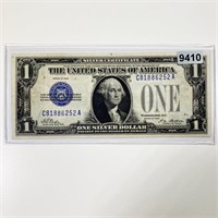 1928 Blue Seal $1 Bill CLOSELY UNCIRCULATED
