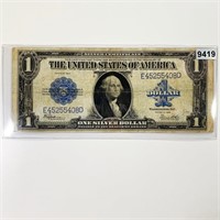 1923-D Blue Seal $1 Bill ABOUT UNCIRCULATED