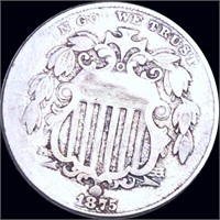 1875 Shield Nickel LIGHTLY CIRCULATED