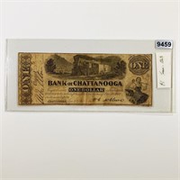 1863 Chattanooga $1 Bill LIGHTLY CIRCULATED