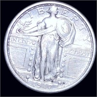 1917 Type 1 Standing Quarter CLOSELY UNCIRCULATED