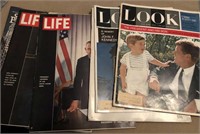 Group of LOOK and LIFE magazines