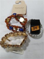 3 Fashion bracelets costume jewelry Kenneth Cole