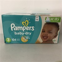 104 PCS PAMPERS BABY-DRY SUPER PACK FOR 7-13 KG