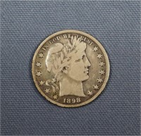 1898 Barber Half Dollar