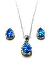 Wilderness Mint - Blue Opal Jewelry Set