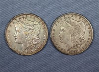 (2) 1893 Morgan Silver Dollars