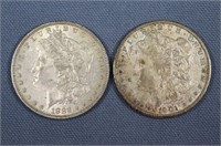 (2) O-Mint Morgan Silver Dollars