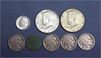 (8) US Coin: Halves, Dimes, Nickels