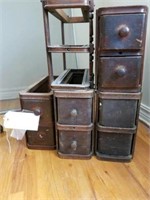 8 Antique Wooden Storage Drawers ( Stackable)