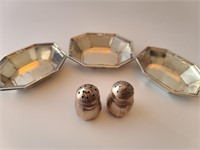 Sterling Salt/Pepper, Nut Dishes