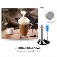 Coolmade Handheld Milk Frother with Stand