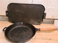 Cast Iron Pan and Wagners 1891 Griddle