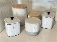 5PCASSORTED CANISTERS