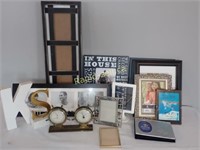 Brass Barometer & Picture Frames