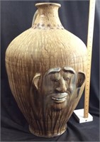 65lb Cross Creek Pottery Large Face Jug/vase