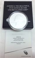 5 OUNCE U.S. MINT SILVER UNCIRCULATED COIN