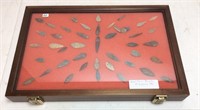 39 Neolithic Period Arrowheads In Case