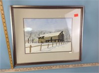 John Wise artist signed watercolor painting -