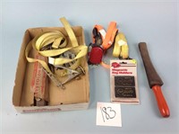 Ratchet straps, key holders, file