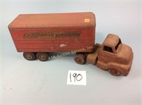 Wyandotte van lines truck toy, Missing rear d