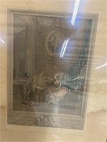 Set of 2 French Antique Etchings