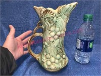 Vintage McCoy grape pitcher 9.5in tall